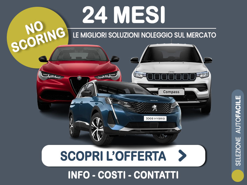 Offerta SUV e CrossOver Noleggio no scoring SUV 24 mesi a canone zero: ALFA ROMEO STELVIO 2.2 TD, JEEP COMPASS 1.5 Hybrid, PEUGEOT 3008 1.2 Hybrid - l'innovativa formula promossa da MT MOTORS Varie motorizzazioni  foto 0