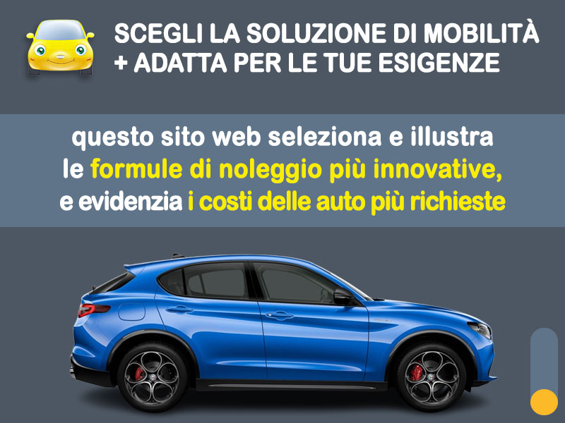 Offerta SUV e CrossOver Noleggio no scoring SUV 24 mesi a canone zero: ALFA ROMEO STELVIO 2.2 TD, JEEP COMPASS 1.5 T4 Hybrid - l'innovativa formula promossa da MT MOTORS La Formula comprende vetture con varia alimentazione  foto 1