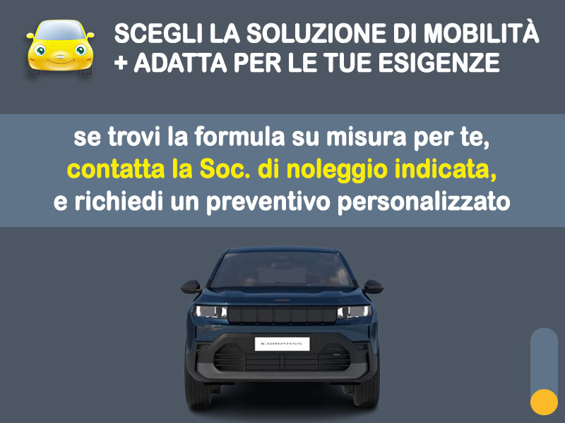 Offerta SUV e CrossOver Noleggio no scoring SUV 24 mesi a canone zero: ALFA ROMEO STELVIO 2.2 TD, JEEP COMPASS 1.5 T4 Hybrid - l'innovativa formula promossa da MT MOTORS La Formula comprende vetture con varia alimentazione  foto 3
