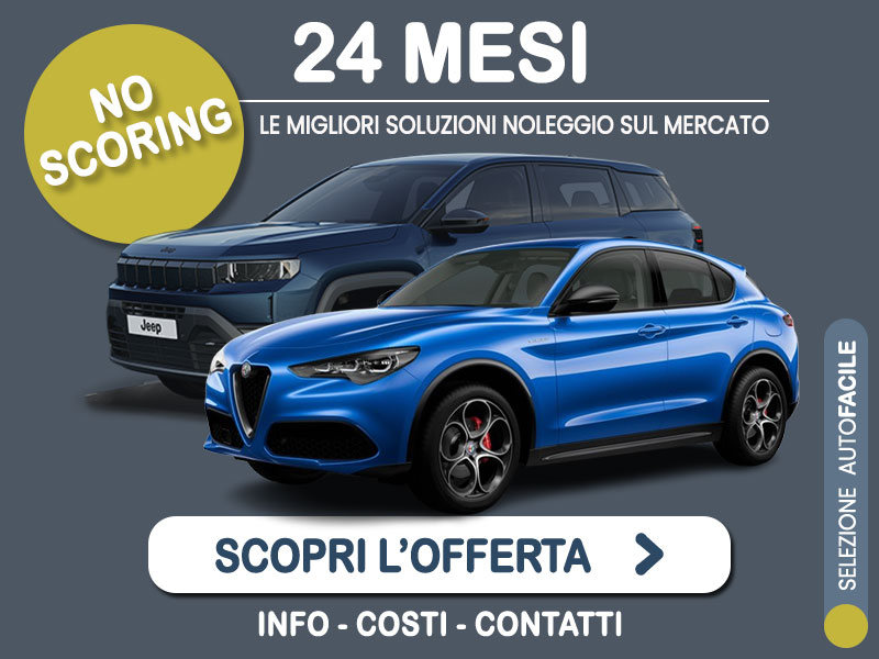 Offerta SUV e CrossOver Noleggio no scoring SUV 24 mesi a canone zero: ALFA ROMEO STELVIO 2.2 TD, JEEP COMPASS 1.5 T4 Hybrid - l'innovativa formula promossa da MT MOTORS La Formula comprende vetture con varia alimentazione  foto 0
