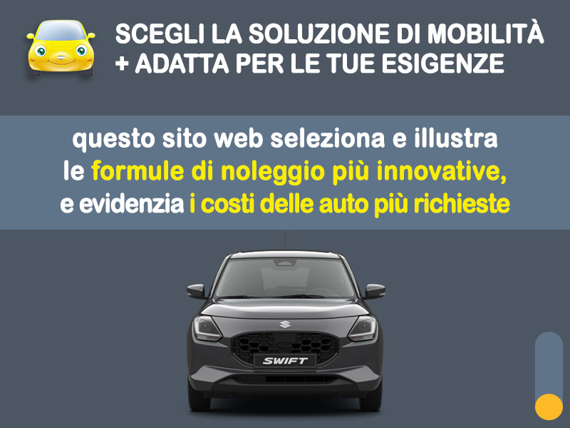 Offerta City car Noleggio no scoring SUZUKI SWIFT Hybrid Top: l'offerta RENT TO BUY 2026 del broker MT Motors, con possibilità di acquisto a tariffa agevolata Ibrida - benzina (MHEV)  foto 1