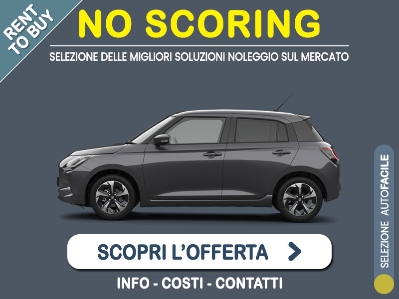 Offerta City car Noleggio no scoring SUZUKI SWIFT Hybrid Top: l'offerta RENT TO BUY 2026 del broker MT Motors, con possibilità di acquisto a tariffa agevolata Ibrida - benzina (MHEV)  foto 0