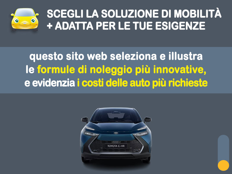 Offerta SUV e CrossOver Noleggio no scoring TOYOTA C-HR Hybrid e-CVT Active: l'offerta RENT TO BUY 2026 del broker MT Motors, con possibilità di acquisto a tariffa agevolata Full Hybrid  foto 1