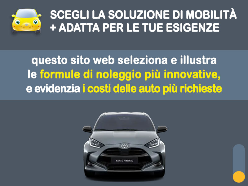 Offerta City car Noleggio no scoring TOYOTA YARIS Hybrid e-CVT Active: l'offerta RENT TO BUY 2026 del broker MT Motors, con possibilità di acquisto a tariffa agevolata Full Hybrid  foto 1