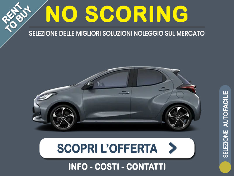 Offerta City car Noleggio no scoring TOYOTA YARIS Hybrid e-CVT Active: l'offerta RENT TO BUY 2026 del broker MT Motors, con possibilità di acquisto a tariffa agevolata Full Hybrid  foto 0