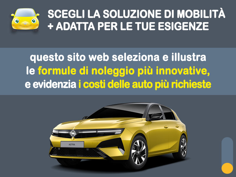 Offerta Berlina Noleggio OPEL ASTRA Diesel 130CV AT8: l'offerta del broker Medicredit Rent con la formula speciale 
