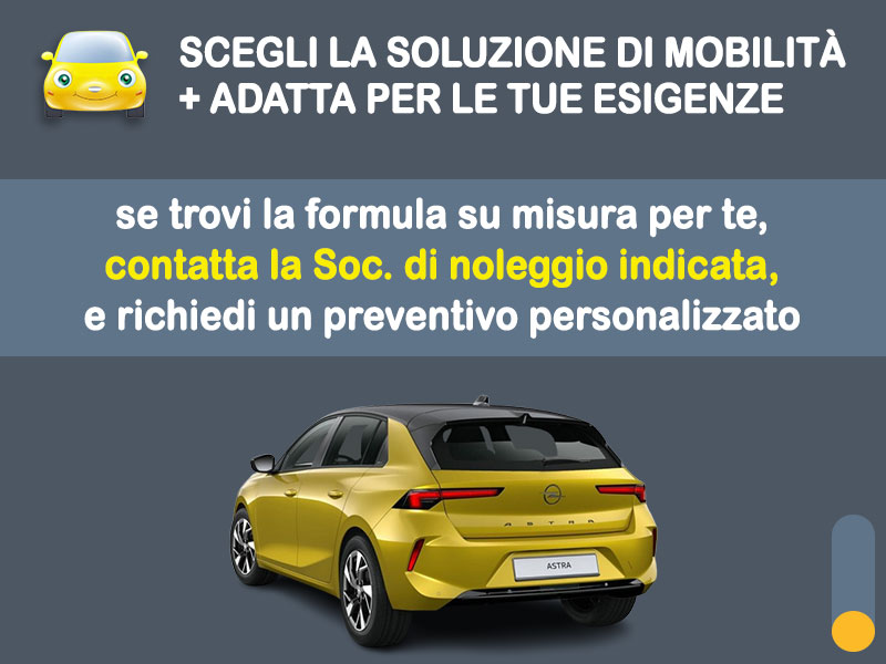 Offerta Berlina Noleggio OPEL ASTRA Diesel 130CV AT8: l'offerta del broker Medicredit Rent con la formula speciale 