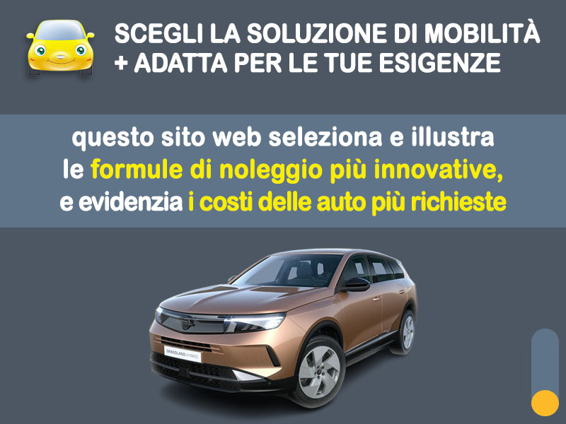 Offerta SUV e CrossOver Noleggio OPEL GRANDLAND Hybrid 145CV EDCT: l'offerta del broker Medicredit Rent con la formula speciale 