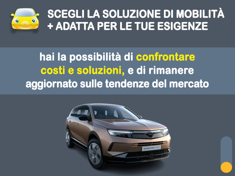 Offerta SUV e CrossOver Noleggio OPEL GRANDLAND Hybrid 145CV EDCT: l'offerta del broker Medicredit Rent con la formula speciale 
