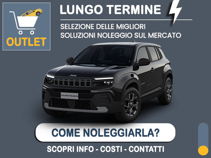 Offerta SUV e CrossOver Noleggio JEEP AVENGER ELECTRIC SUMMIT = la quotazione Outlet del broker Medicredit Rent con canone ridotto e auto in pronta consegna Elettrica  foto 0