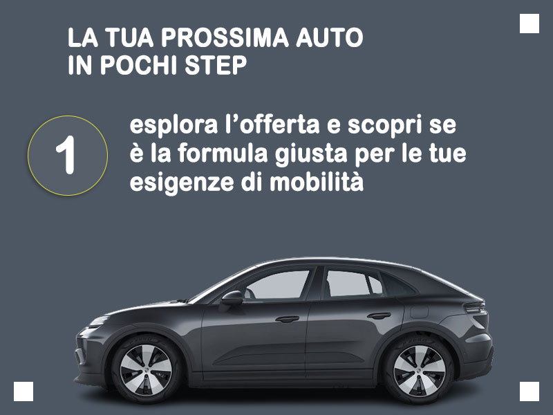 Offerta SUV e CrossOver Noleggio PORSCHE MACAN 4 electric = la quotazione Outlet del broker Medicredit Rent con canone ridotto e auto in pronta consegna Elettrica  foto 1