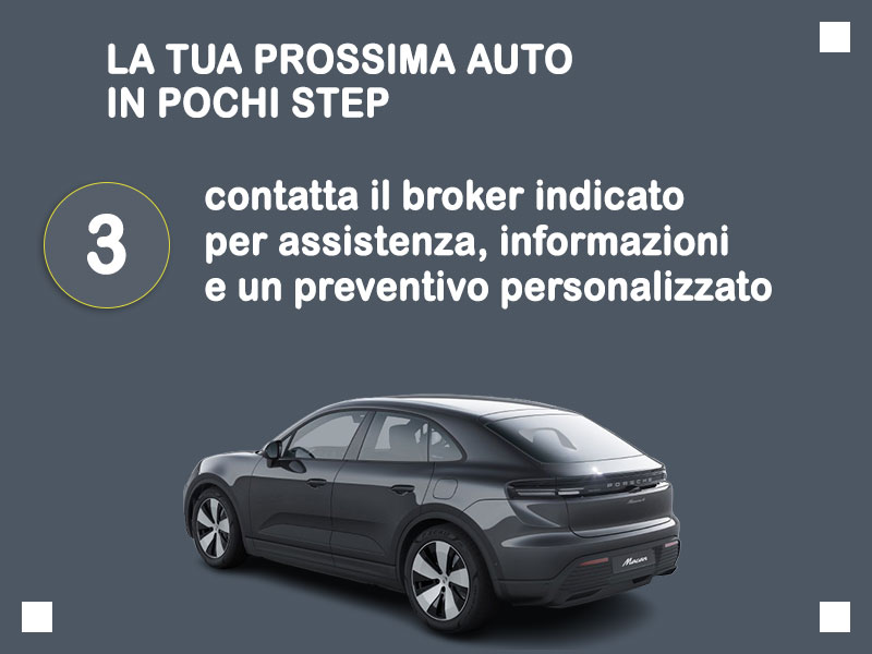 Offerta SUV e CrossOver Noleggio PORSCHE MACAN 4 electric = la quotazione Outlet del broker Medicredit Rent con canone ridotto e auto in pronta consegna Elettrica  foto 3