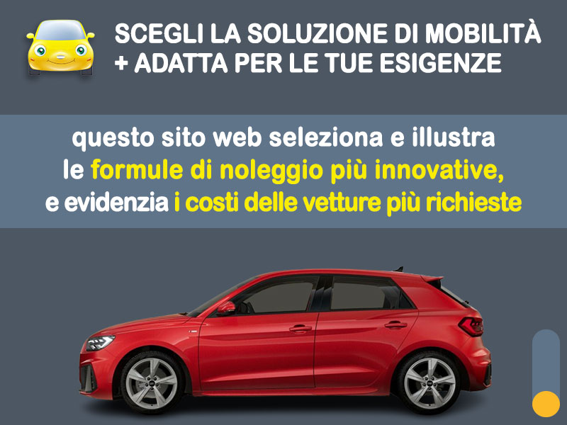 Offerta Berlina Noleggio pay-per-use AUDI A1 Sportback con Audi Urban Value, la nuova formula di noleggio 