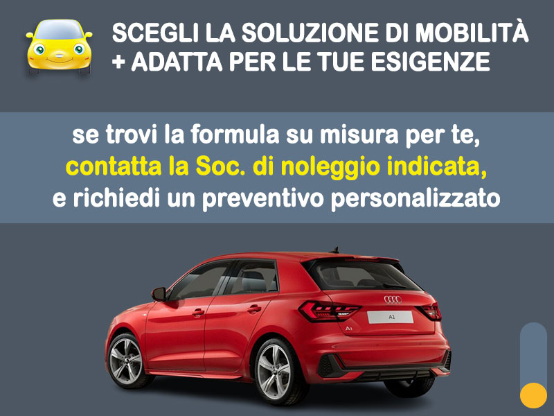 Offerta Berlina Noleggio pay-per-use AUDI A1 Sportback con Audi Urban Value, la nuova formula di noleggio 