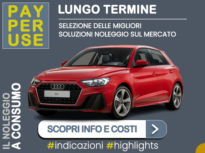 Offerta Berlina Noleggio pay-per-use AUDI A1 Sportback con Audi Urban Value, la nuova formula di noleggio 