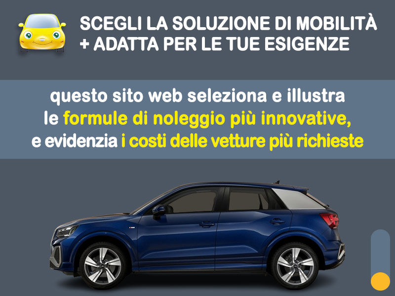 Offerta SUV e CrossOver Noleggio pay-per-use AUDI Q2 S Line con Audi Urban Value, la nuova formula di noleggio 