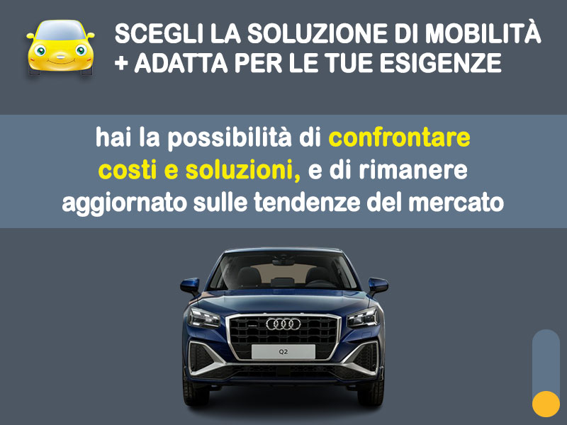 Offerta SUV e CrossOver Noleggio pay-per-use AUDI Q2 S Line con Audi Urban Value, la nuova formula di noleggio 
