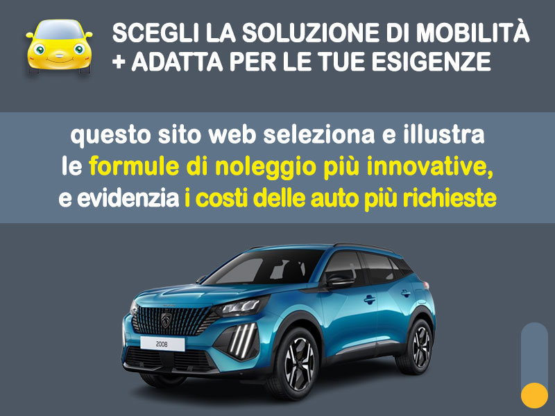 Offerta SUV e CrossOver Noleggio PEUGEOT 2008 Hybrid 110cv e-DCS6: l'offerta del broker Medicredit Rent con la formula speciale 