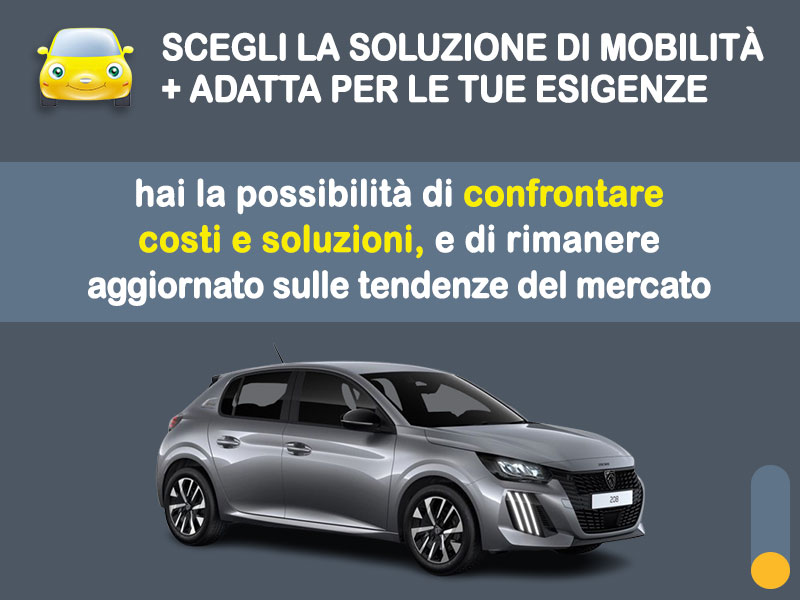 Offerta City car Noleggio PEUGEOT 208 Hybrid 110 e-DCS6: l'offerta del broker Medicredit Rent con la formula speciale 