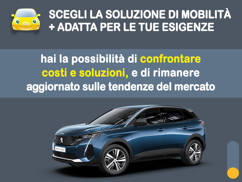 Offerta SUV e CrossOver Noleggio PEUGEOT 3008 Hybrid 145 e-DCS6: l'offerta del broker Medicredit Rent con la formula speciale 