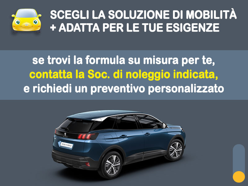 Offerta SUV e CrossOver Noleggio PEUGEOT 3008 Hybrid 145 e-DCS6: l'offerta del broker Medicredit Rent con la formula speciale 