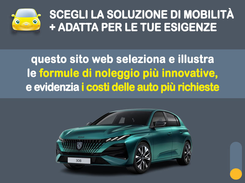 Offerta Berlina Noleggio PEUGEOT 308 BlueHDi 130 EAT8: l'offerta del broker Medicredit Rent con la formula speciale 