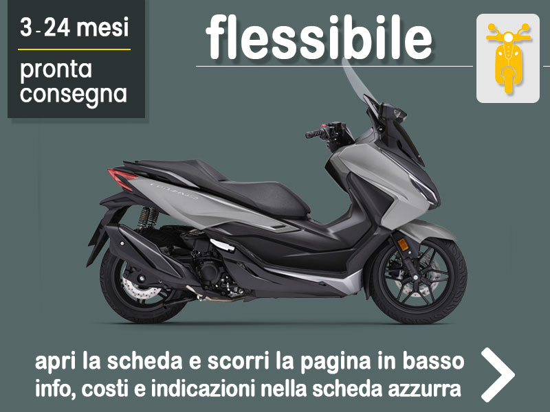 Offerta Scooter Noleggio scooter Honda Forza 350 in pronta consegna: scopri l’offerta flessibile promossa da Medicredit Rent Benzina  foto 0