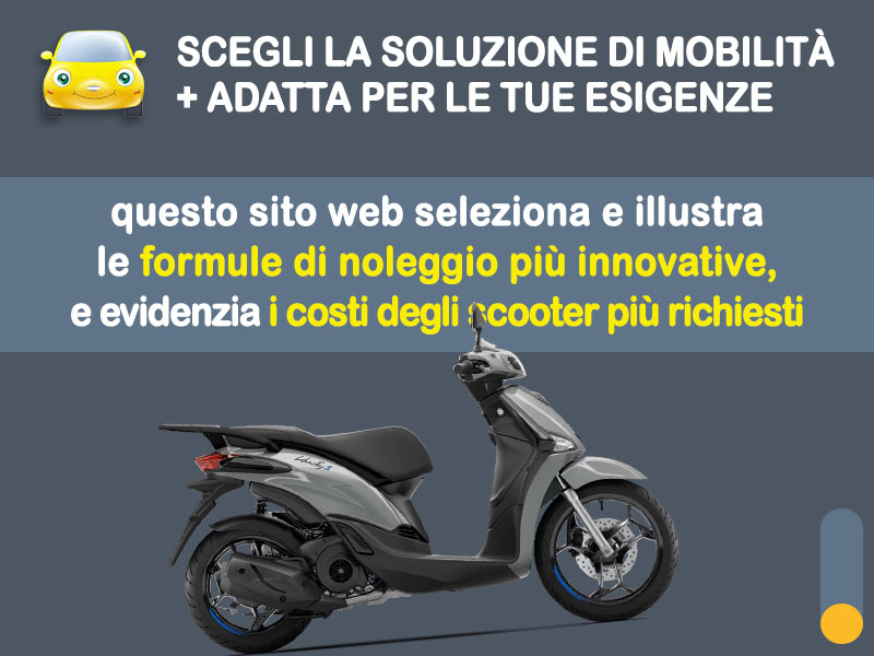 Offerta Scooter Noleggio scooter no scoring: PIAGGIO LIBERTY S 150 - l'offerta 
