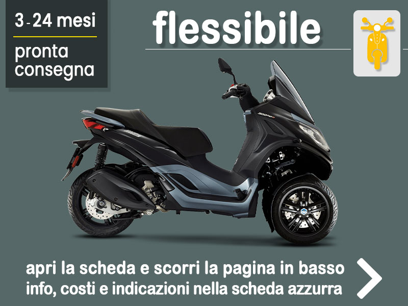 Offerta Scooter Noleggio scooter Piaggio MP3 300 in pronta consegna: scopri l’offerta flessibile promossa da Medicredit Rent Benzina  foto 0