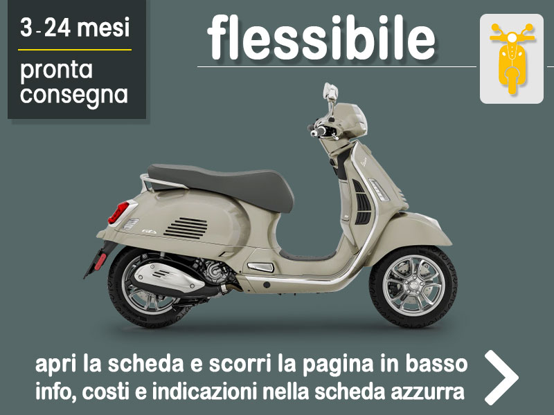 Offerta Scooter Noleggio scooter Piaggio Vespa GTS 300 in pronta consegna: scopri l’offerta flessibile promossa da Medicredit Rent Benzina  foto 0