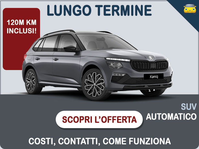 Offerta SUV e CrossOver Noleggio ŠKODA KAMIQ 1.0 TSI Black Dots DSG: scopriamo l'offerta promossa dal broker Medicredit Rent Benzina  foto 0