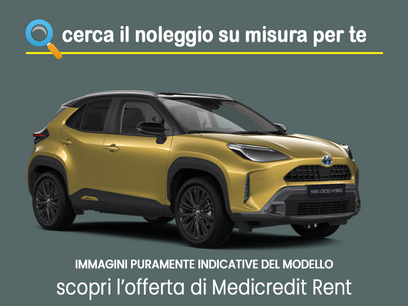Offerta SUV e CrossOver Noleggio TOYOTA YARIS CROSS 1.5 hybrid (116 CV) E-CVT Adventure AWD-i in pronta consegna: scopri l’offerta flessibile promossa da Medicredit Rent Full Hybrid  foto 1