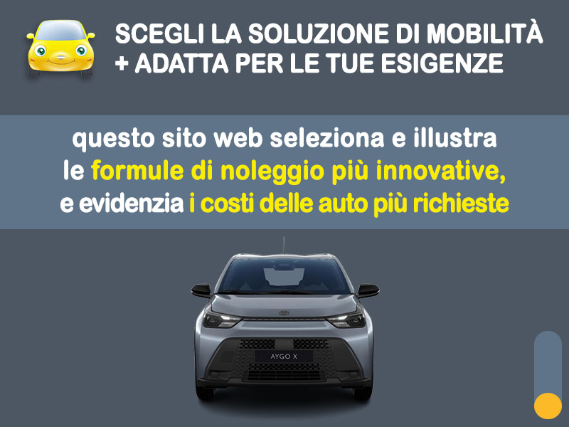 Offerta City car nuova TOYOTA AYGO X: noleggio no scoring - l'offerta 