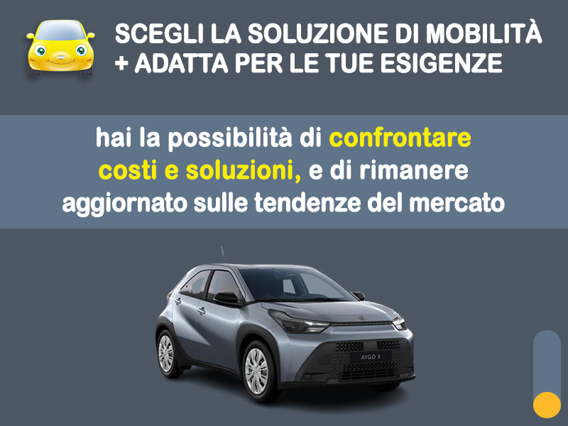 Offerta City car nuova TOYOTA AYGO X: noleggio no scoring - l'offerta 