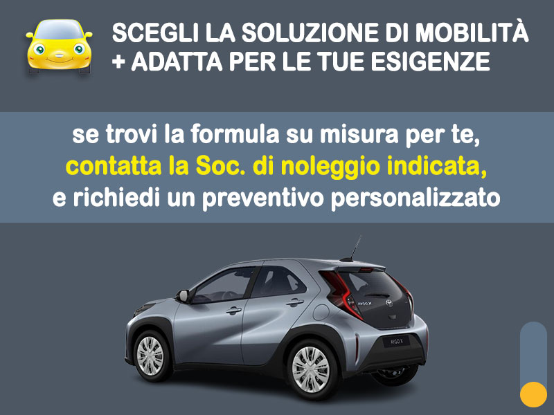 Offerta City car nuova TOYOTA AYGO X: noleggio no scoring - l'offerta 