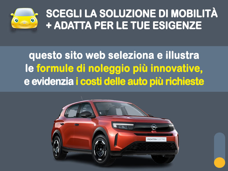Offerta SUV e CrossOver OPEL FRONTERA Full Electric: l'offerta noleggio del broker Medicredit Rent con la formula speciale e-MOVE di Leasys Elettrica  foto 1