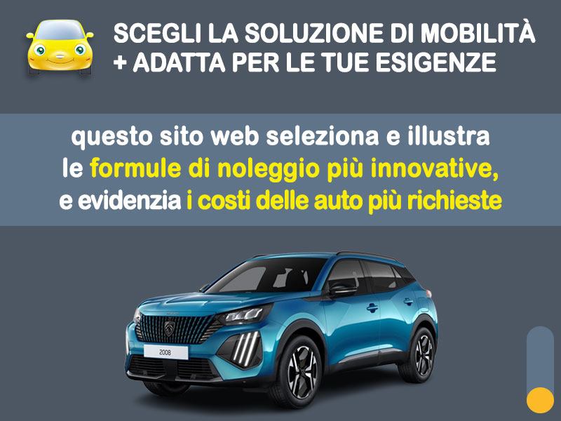 Offerta SUV e CrossOver PEUGEOT 2008 Hybrid (MHEV) cambio automatico: noleggio no scoring - l'offerta 