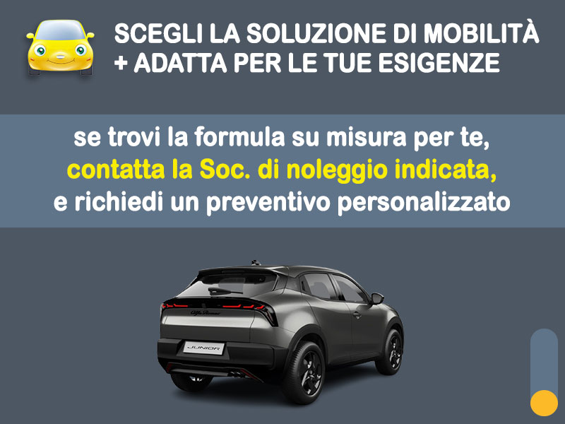Offerta SUV e CrossOver Promo noleggio ALFA ROMEO JUNIOR ibrida: l'offerta speciale di Medicredit Rent riservata ai Privati, con km illimitati Ibrida - benzina (MHEV)  foto 3