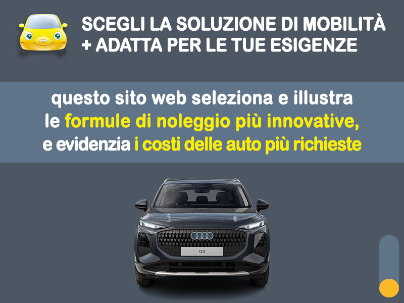 Offerta SUV e CrossOver Noleggio AUDI Q3 TDI 110 kW S tronic: l'offerta speciale di Medicredit Rent con canone scontato [febbraio 2026] Diesel  foto 1