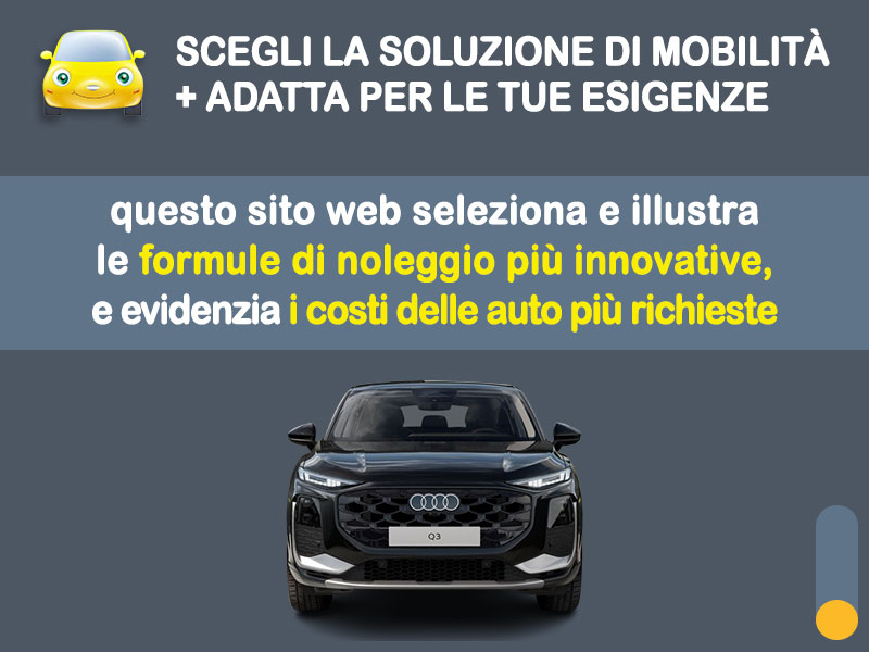 Offerta SUV e CrossOver Noleggio AUDI Q3 Sportback TDI 110 kW S tronic: l'offerta speciale di Medicredit Rent con canone scontato [febbraio 2026] Diesel  foto 1