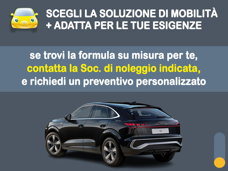 Offerta SUV e CrossOver Noleggio AUDI Q3 Sportback TDI 110 kW S tronic: l'offerta speciale di Medicredit Rent con canone scontato [febbraio 2026] Diesel  foto 3