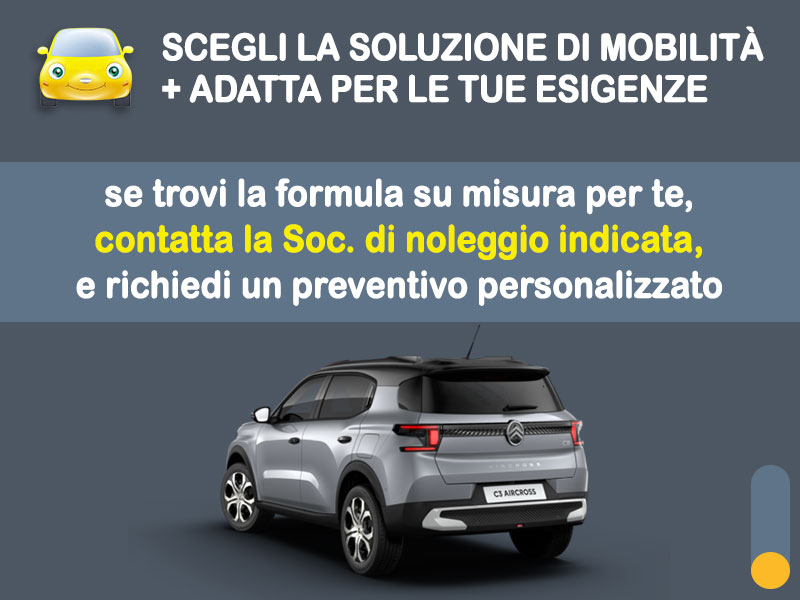 Offerta SUV e CrossOver Promo noleggio CITROËN C3 Aircross a benzina: l'offerta speciale di Medicredit Rent riservata ai Privati, con km illimitati Benzina  foto 3
