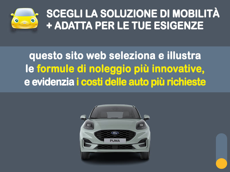 Offerta SUV e CrossOver Promo noleggio FORD PUMA EcoBoost Hybrid: l'offerta speciale di Medicredit Rent riservata ai Privati, con km illimitati Ibrida - benzina (MHEV)  foto 1