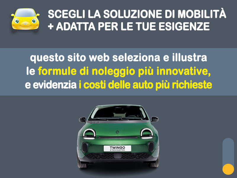Offerta City car Promo noleggio RENAULT TWINGO E-TECH ELECTRIC: l'offerta speciale di Medicredit Rent con canone scontato [primavera 2026] Elettrica  foto 1