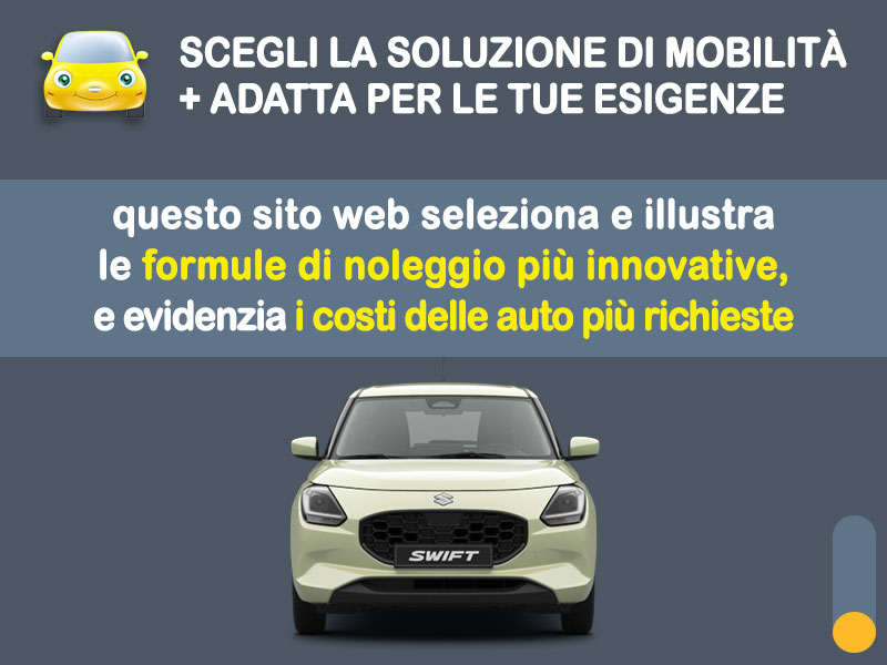 Offerta City car Promo noleggio SUZUKI SWIFT 1.2 Hybrid Waku: l'offerta speciale di Medicredit Rent con canone scontato [primavera 2026] Ibrida - benzina (MHEV)  foto 1