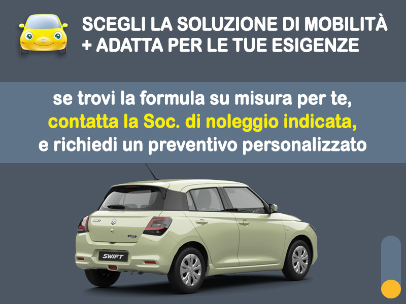 Offerta City car Promo noleggio SUZUKI SWIFT 1.2 Hybrid Waku: l'offerta speciale di Medicredit Rent con canone scontato [primavera 2026] Ibrida - benzina (MHEV)  foto 3