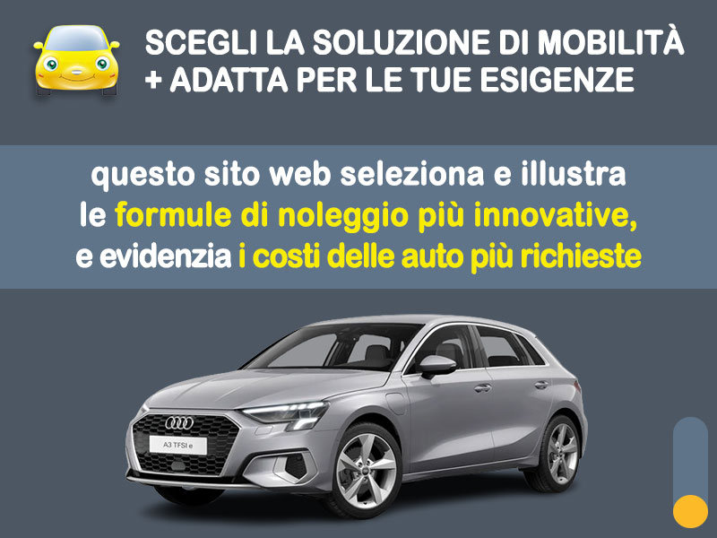 Offerta Berlina Rent to buy AUDI A3 Sportback 30 TFSI Business: l'offerta no scoring di Medicredit Rent - in pronta consegna Ibrida - benzina (MHEV)  foto 1