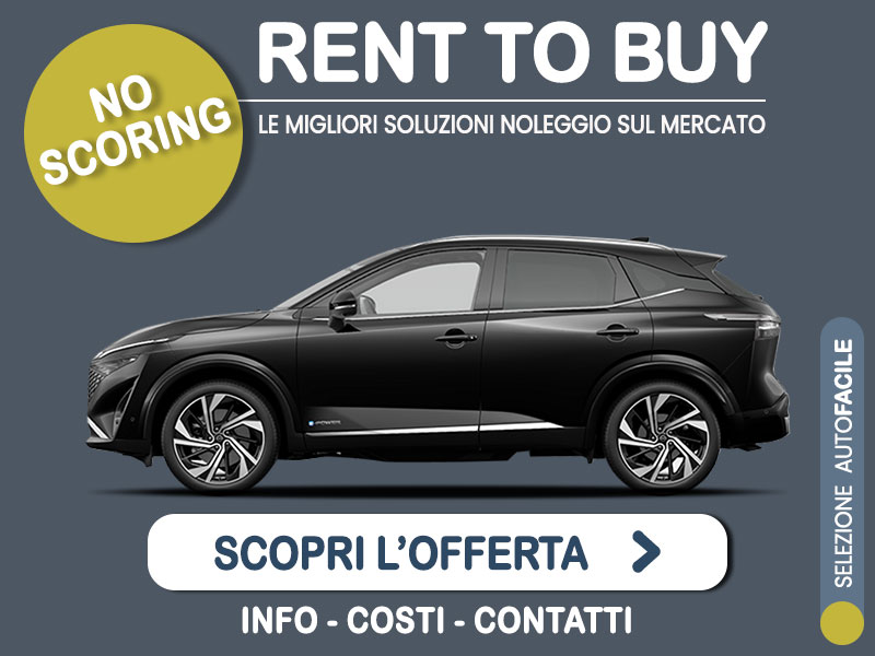 Offerta SUV e CrossOver Rent to buy NISSAN QASHQAI MHEV: l'offerta no scoring di Medicredit Rent - in pronta consegna Ibrida - benzina (MHEV)  foto 0