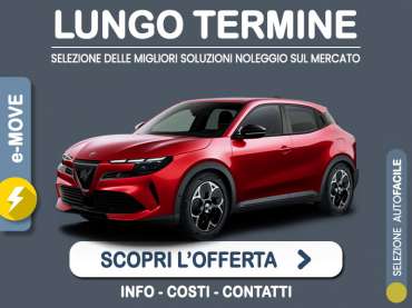Offerta SUV e CrossOver ALFA ROMEO JUNIOR elettrica: l'offerta noleggio del broker Medicredit Rent con la formula speciale e-MOVE di Leasys Elettrica 