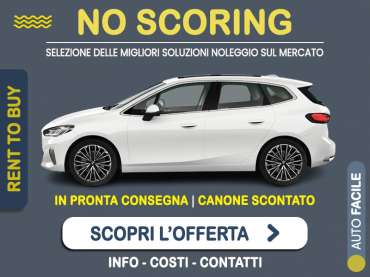 Offerta Monovolume e Multispazio BMW Serie 2 218i Active Tourer con cambio auto (anno 2021): noleggio no scoring - l'offerta RENT TO BUY del broker MT Motors, con possibilità di acquisto a tariffa agevolata Benzina 